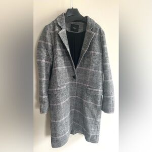 Rails Black, Pink, Gray Plaid Pea Coat